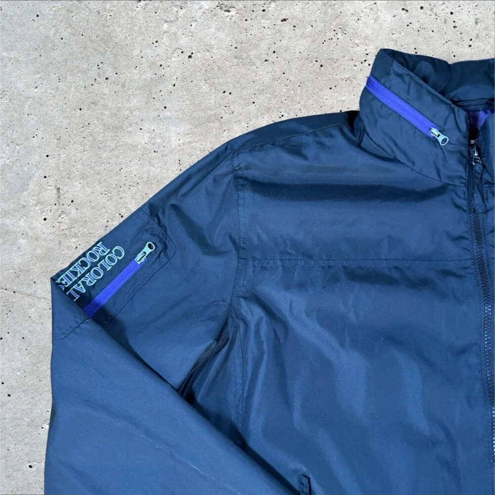 Vintage G-III Colorado Rockies Jacket Mens XXL Full Zip MLB Windbreaker Black - Picture 4 of 8
